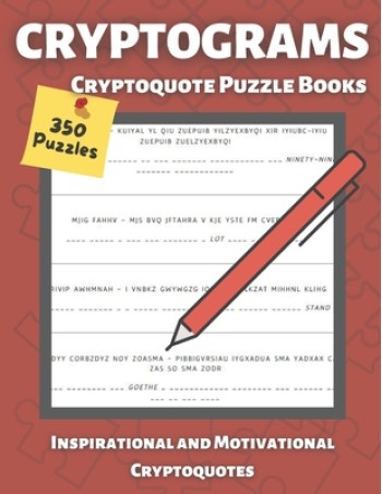 Cryptograms Puzzle Books for Adults: Cryptoquote books, Inspirational and Motivational, Cryptoquote Puzzle Books for adults (Cryptic Puzzles)